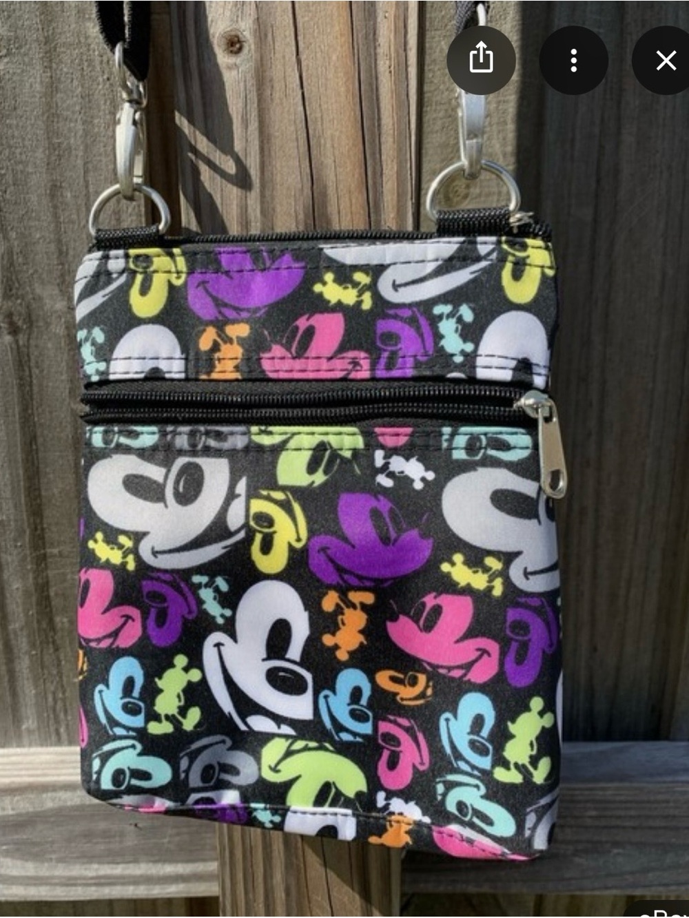 Disney Parks Mickey Mouse Pop Art Print Cross Body Purse